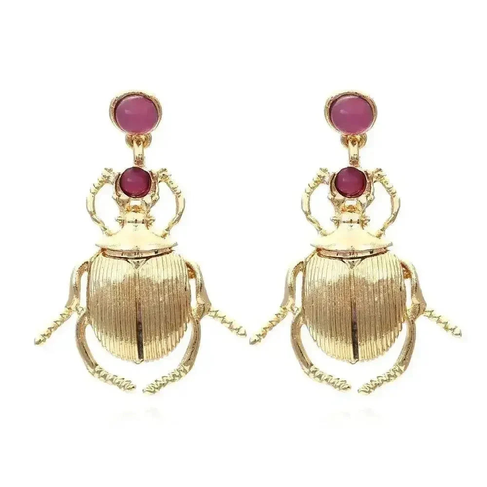 Bohemia Earrings For Women Metal Gold-Plated Beatles Personality Vintage Trend Jewelry Cute Insects Diamonds Trending Products